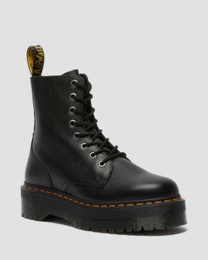 Beige DR Martens Jadon III Pisa Leather Platform Boots | 5623RWZCF