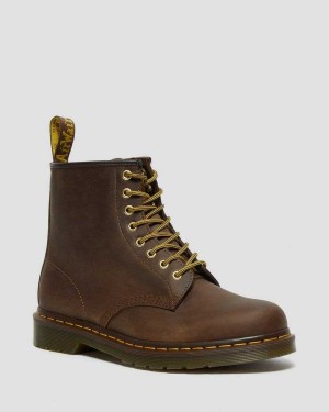 Black DR Martens 1460 Crazy Horse Leather Lace Up Boots | 6041GSYKE