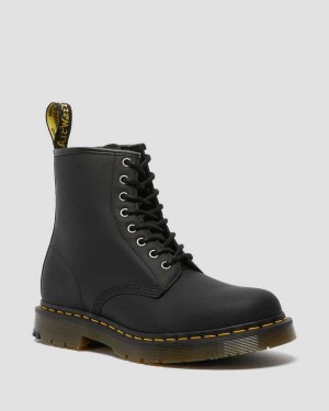 Black DR Martens 1460 DM's Wintergrip Lace Up Boots | 4537QMBEV