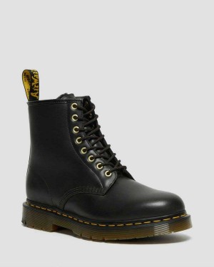 Black DR Martens 1460 DM's Wintergrip Leather Lace Up Boots | 8217CZEJL