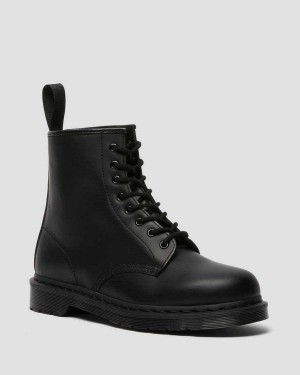 Black DR Martens 1460 Mono Smooth Leather Lace Up Boots | 5746SUNCR