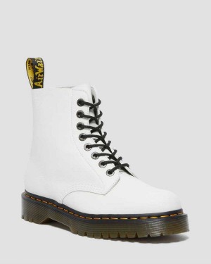 Black DR Martens 1460 Pascal Bex Pisa Leather Lace Up Boots | 4321RIUNK