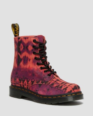 Black DR Martens 1460 Pascal Tie Dye Leather Lace Up Boots | 9423FMAEC