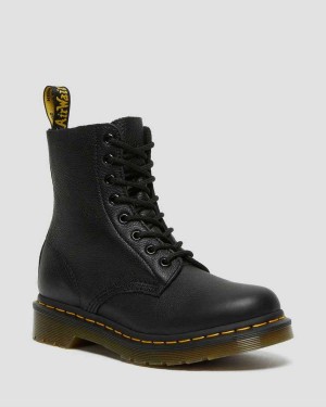 Black DR Martens 1460 Pascal Virginia Leather Boots | 8952ANQXO