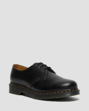 Black DR Martens 1461 Abruzzo Leather Oxford Shoes | 2967RQMVL