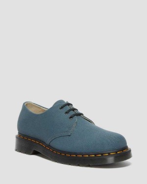 Black DR Martens 1461 Canvas Oxford Shoes | 8245HSGPZ