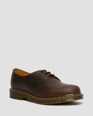 Black DR Martens 1461 Crazy Horse Leather Oxford Shoes | 0785RHXCV