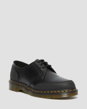 Black DR Martens 1461 Guard Panel Leather Oxford Shoes | 0184NCHYM