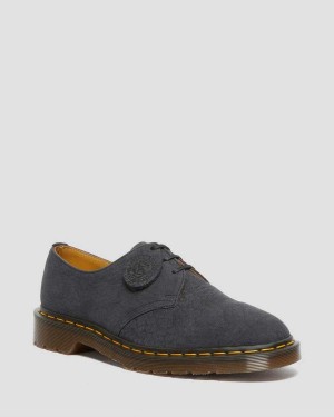 Black DR Martens 1461 Made in England Nubuck Leather Oxford Shoes | 6980EFIDC