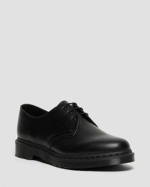 Black DR Martens 1461 Mono Smooth Leather Oxford Shoes | 0452DSRGU