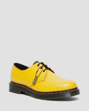 Black DR Martens 1461 New York City Smooth Leather Oxford Shoes | 8302DQKJC