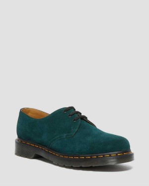 Black DR Martens 1461 Suede Oxford Shoes | 4579PQWIA