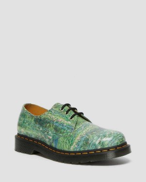 Black DR Martens 1461 The National Gallery Monet Oxford Shoes | 0247LDOEU