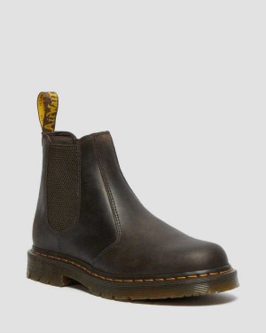 Black DR Martens 2976 Slip Resistant Leather Chelsea Boots | 7480VPTFG