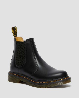 Black DR Martens 2976 Smooth Leather Chelsea Boots | 3820HDXUM