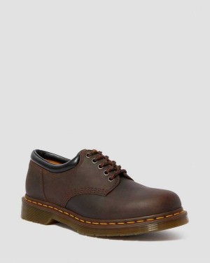 Black DR Martens 8053 Crazy Horse Leather Casual Shoes | 7451PQXZK