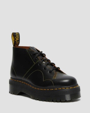 Black DR Martens Church Platform Monkey Boots | 0937RALPS