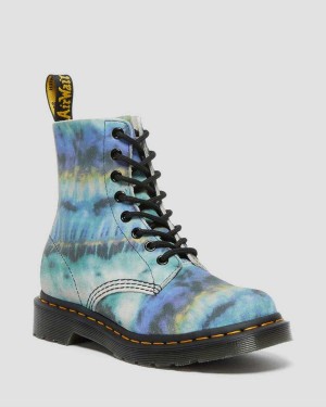 Brown Black DR Martens 1460 Pascal Tie Dye Leather Lace Up Boots | 8693RMWAH