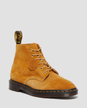 Brown DR Martens 101 Suede Ankle Boots | 0421MNXGZ