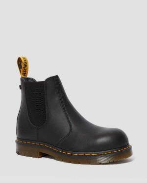 Cream DR Martens Fellside Full Grain Chelsea Work Boots | 0846BOPXY