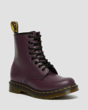 Dark Brown DR Martens 1460 Smooth Leather Lace Up Boots | 2698LKZNH