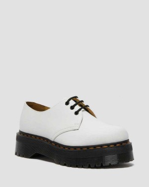 Dark Brown DR Martens 1461 Smooth Leather Platform Shoes | 8213TKOMB