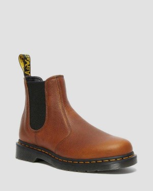 Dark Brown DR Martens 2976 Ambassador Leather Chelsea Boots | 8346LSWKZ