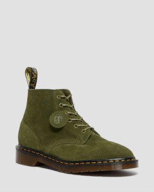 Green DR Martens 101 Made in England Suede Ankle Boots | 2083WAMLK