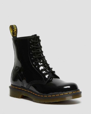 Green DR Martens 1460 Patent Leather Lace Up Boots | 6943LXUHO