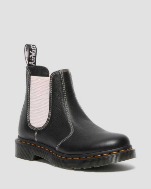 Green DR Martens 2976 Contrast Leather Chelsea Boots | 4063LVQBW