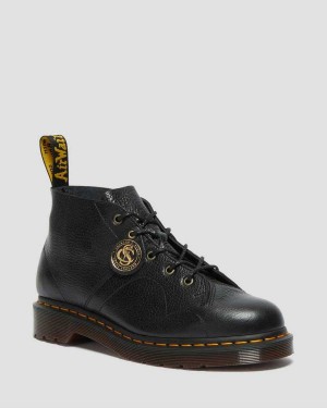 Green DR Martens Church Buckingham Leather Monkey Boots | 0569LNVMZ