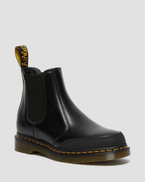 Orange DR Martens 2976 Guard Panel Leather Chelsea Boots | 8473SCEIL