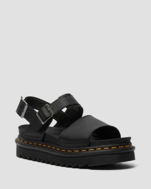 Pink DR Martens Voss Leather Strap Sandals | 0462PMRSU