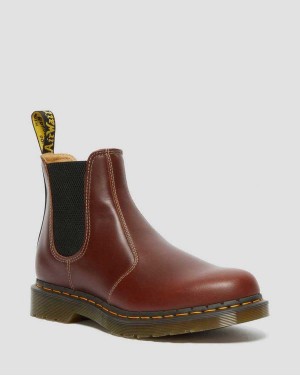 White DR Martens 2976 Abruzzo Leather Chelsea Boots | 3972IZJKN