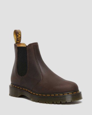 White DR Martens 2976 Bex Crazy Horse Chelsea Boots | 2318IVEDB