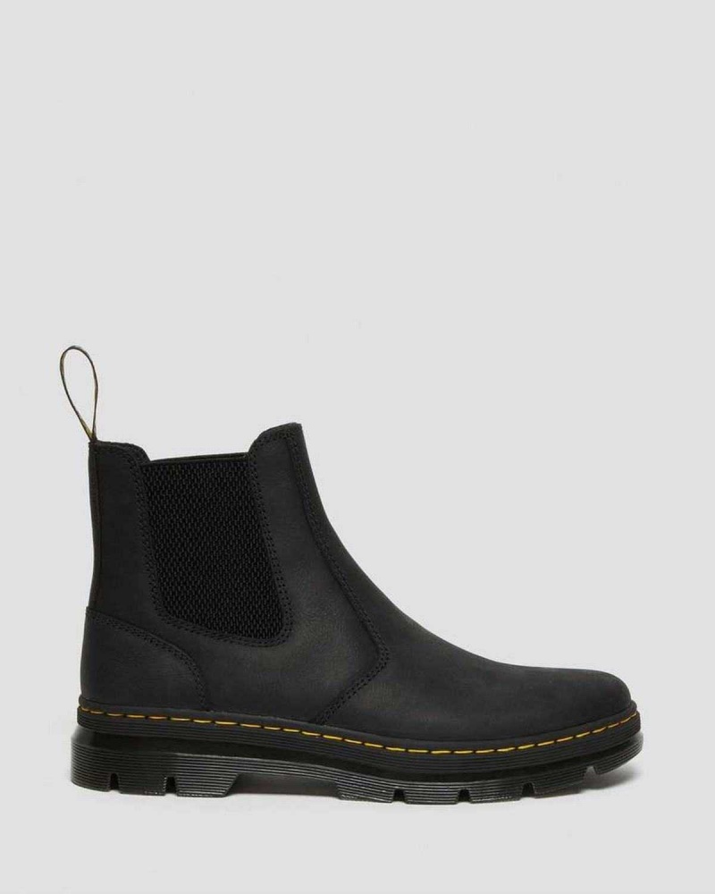 Beige DR Martens Embury Leather Casual Chelsea Boots | 4671YLDZM