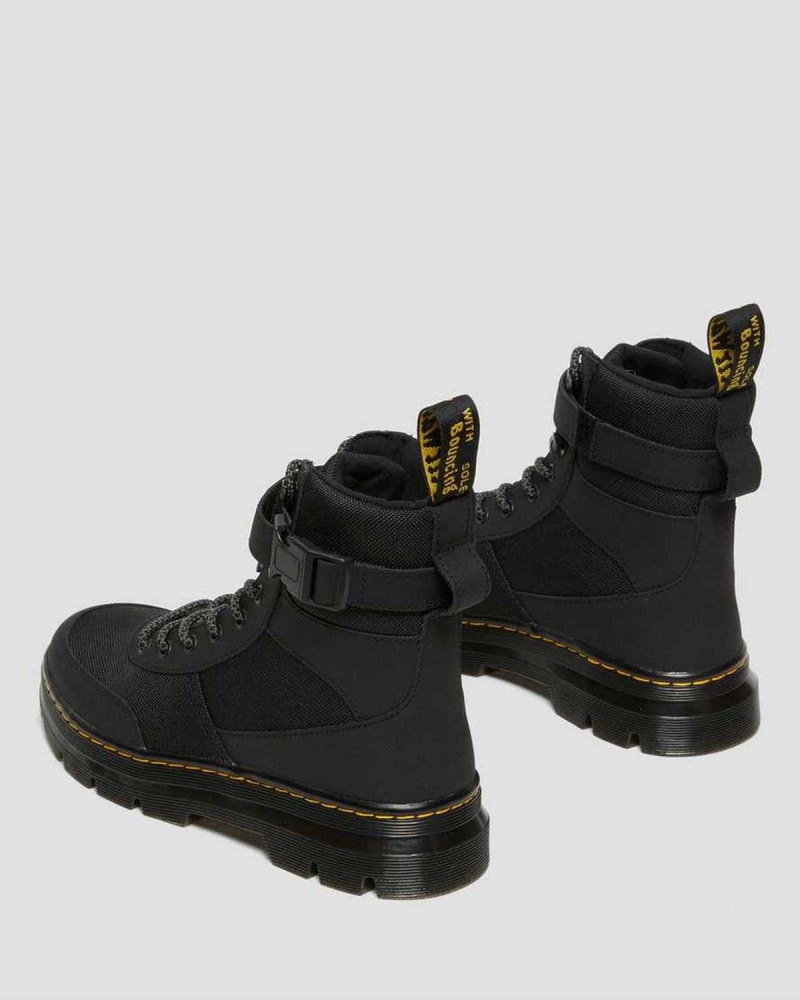 Black Brown DR Martens Combs Tech Extra Tough Poly Casual Boots | 0387HGPIY