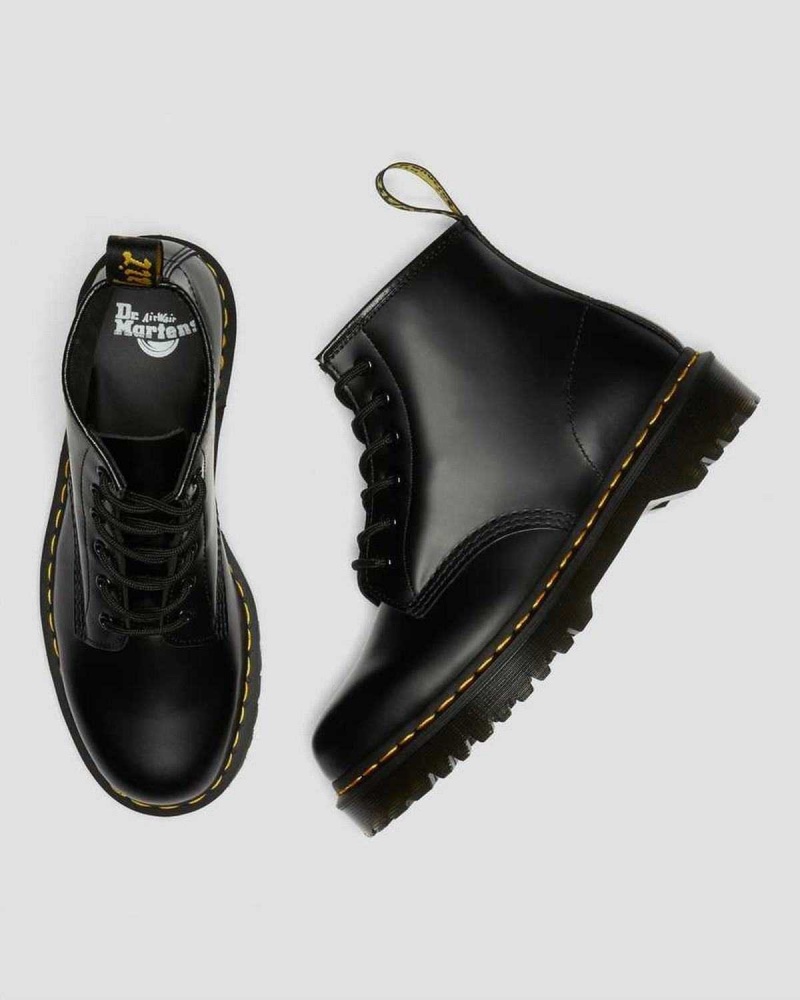 Black DR Martens 101 Bex Smooth Leather Ankle Boots | 4518QPHNC