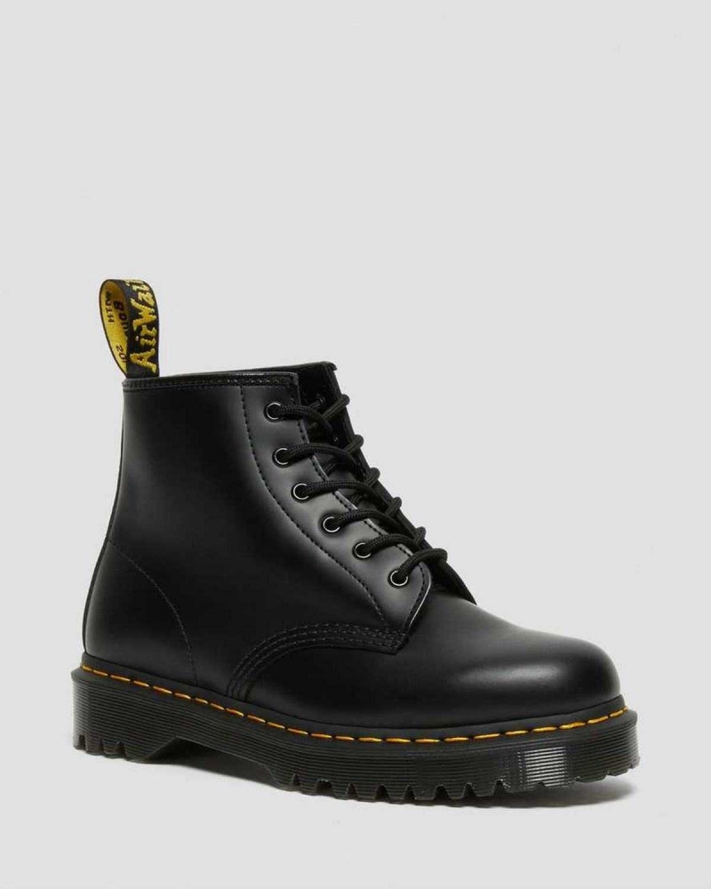 Black DR Martens 101 Bex Smooth Leather Ankle Boots | 4518QPHNC