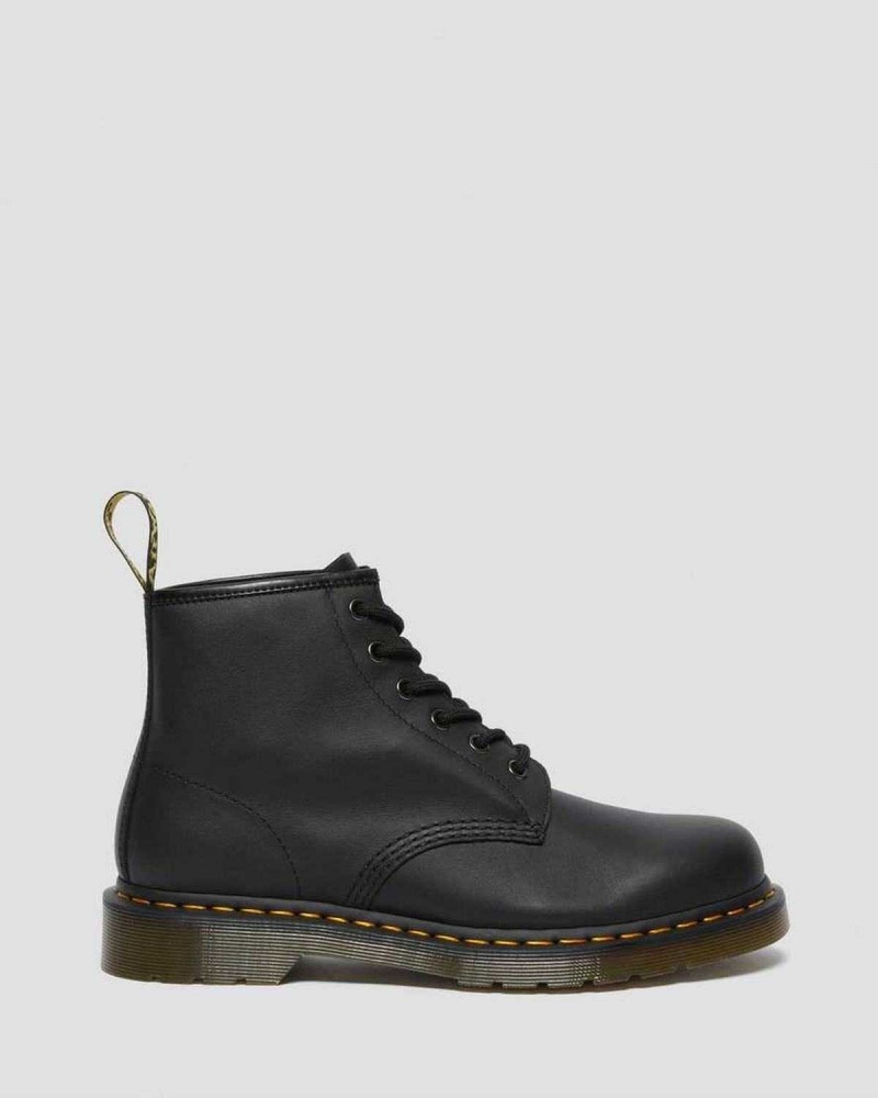 Black DR Martens 101 Leather Ankle Boots | 6932OJEFC