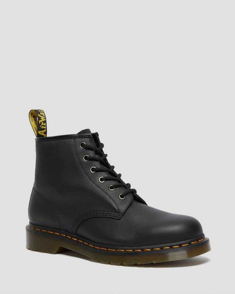 Black DR Martens 101 Leather Ankle Boots | 6932OJEFC