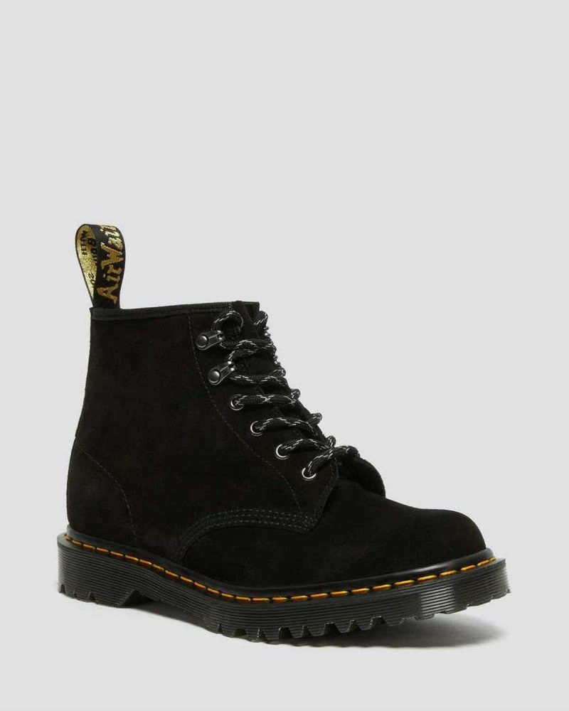 Black DR Martens 101 Made in England Ben Suede Ankle Boots | 7614VJRXN