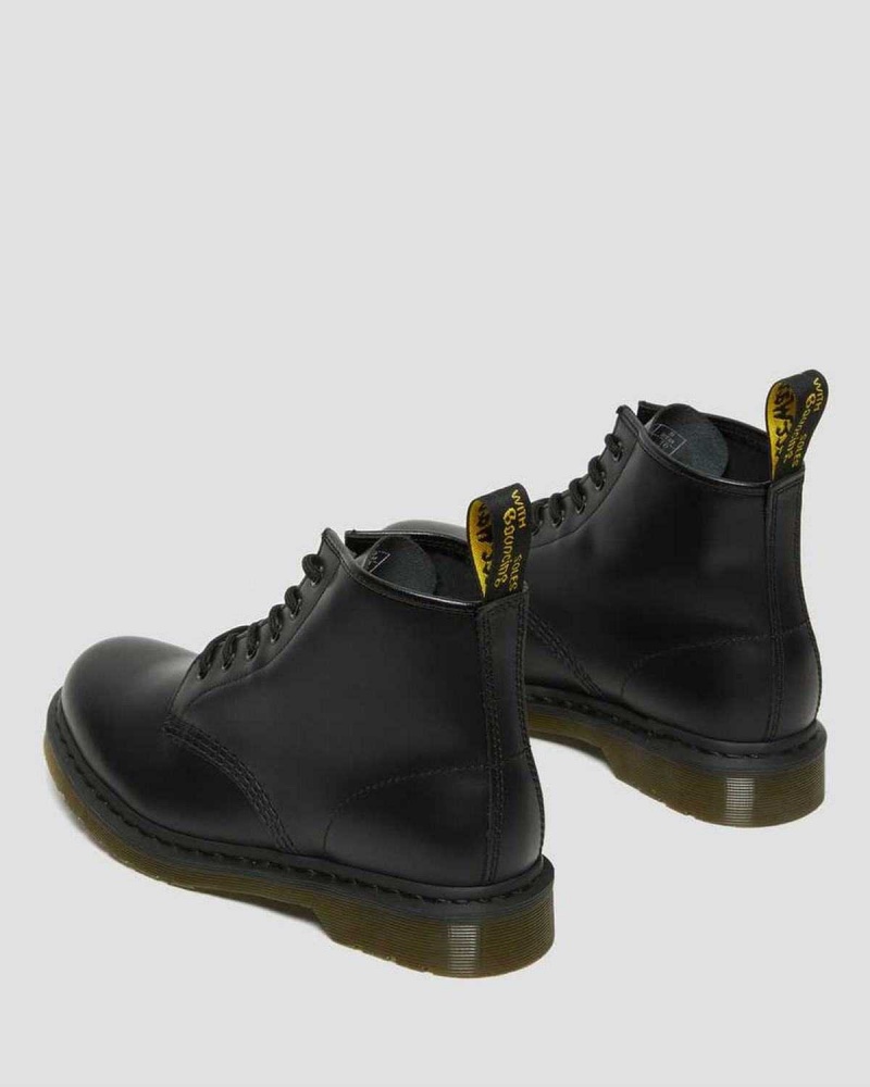 Black DR Martens 101 Smooth Leather Ankle Boots | 7943SRZIW