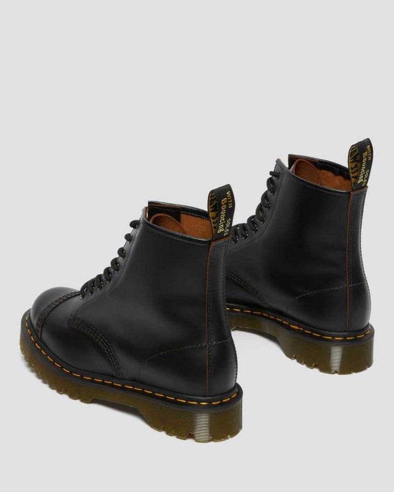 Black DR Martens 1460 Bex Made in England Toe Cap Lace Up Boots | 4397EBINK