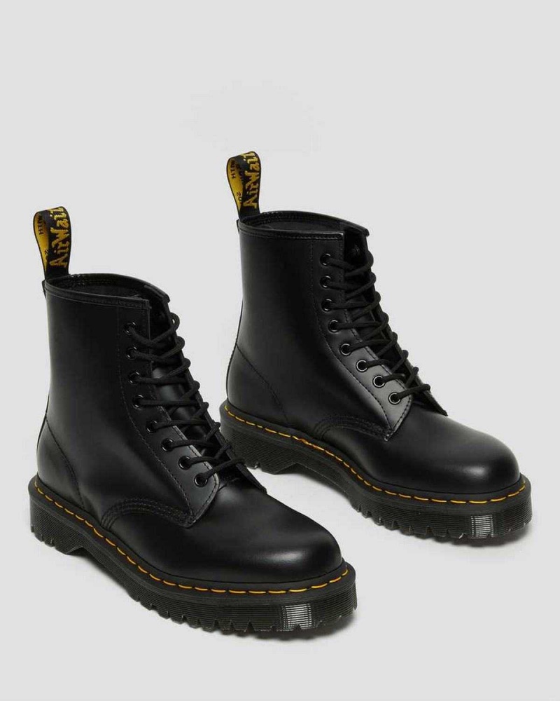 Black DR Martens 1460 Bex Smooth Leather Platform Boots | 6074BOFKQ