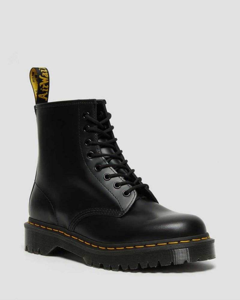 Black DR Martens 1460 Bex Smooth Leather Platform Boots | 6074BOFKQ