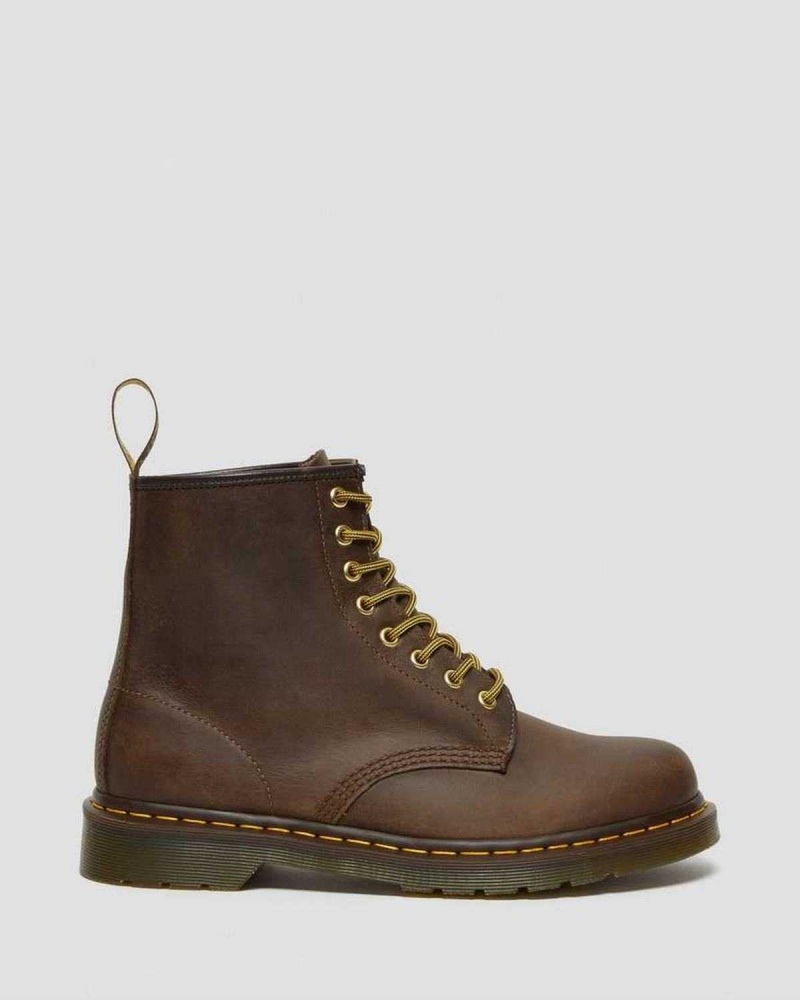 Black DR Martens 1460 Crazy Horse Leather Lace Up Boots | 7159QDTAP