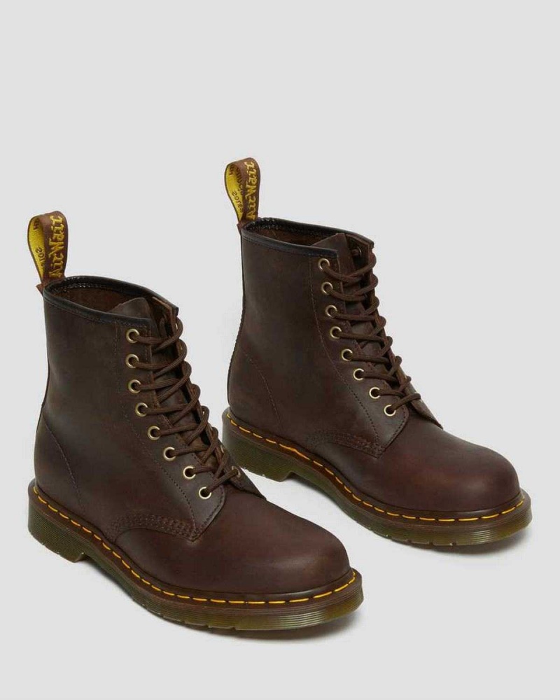 Black DR Martens 1460 Crazy Horse Leather Lace Up Boots | 4267DPCMW