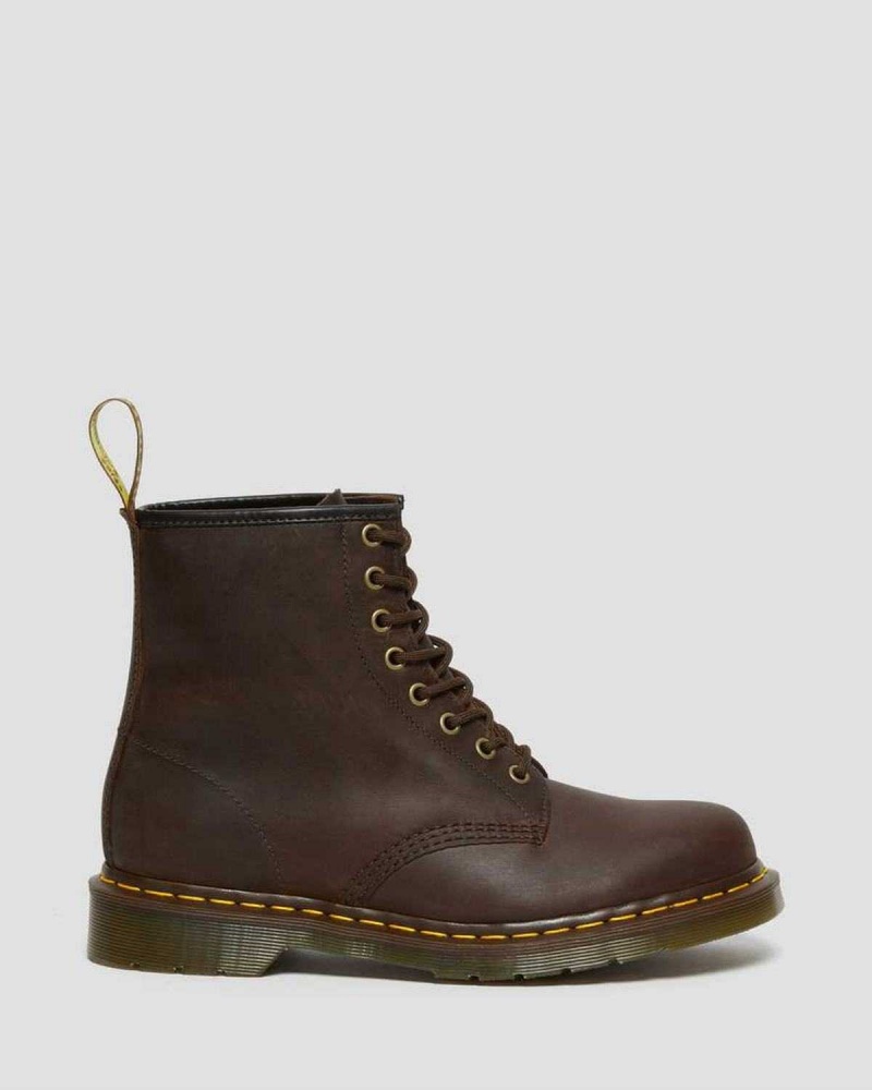 Black DR Martens 1460 Crazy Horse Leather Lace Up Boots | 4267DPCMW