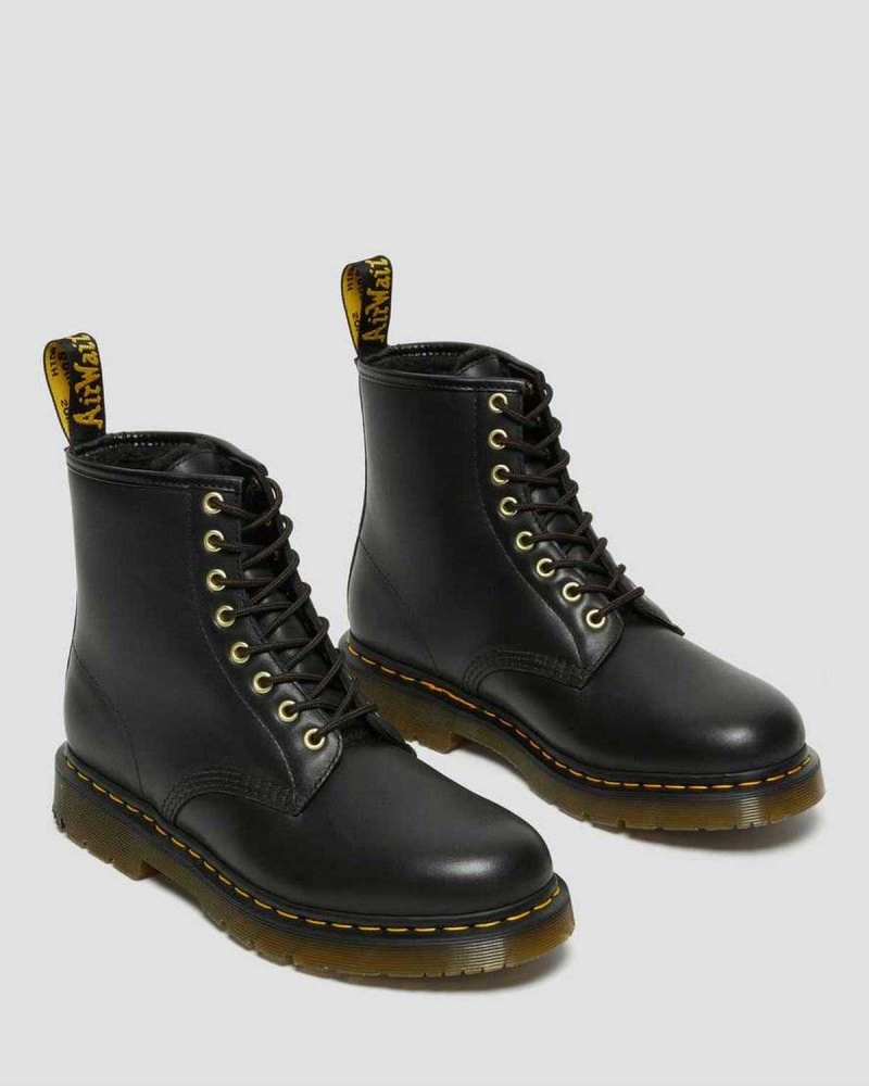 Black DR Martens 1460 DM's Wintergrip Leather Lace Up Boots | 7513RVNCG